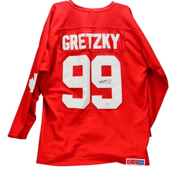 Wayne Gretzky Signed Team Canada Red Jersey 